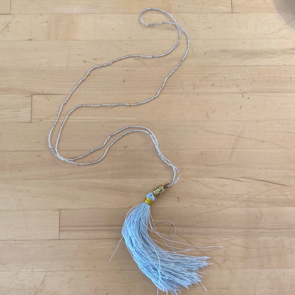 Long boutique beaded necklace